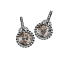 Chocolate Citrine and diamond earrings