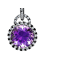 Iris amethyst and diamond Pendant