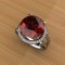Grape Garnet and Diamond Ring plat 050