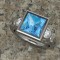 Triple Bezel Bezel with Blue topaz and diamond