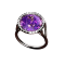 Iris Amethyst and diamond ring