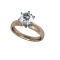 Classic flared solitaire- 6 prong - Rose 01
