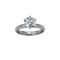 Classic flared solitaire- 6 prong - White 04